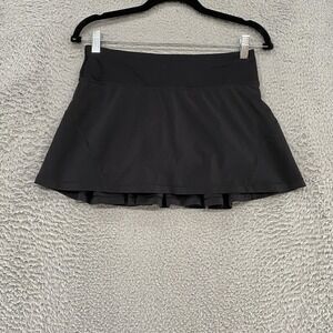 Lululemon Skort Womens 4 Black Circuit Breaker Tennis Running Shorts Skirt